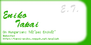 eniko tapai business card